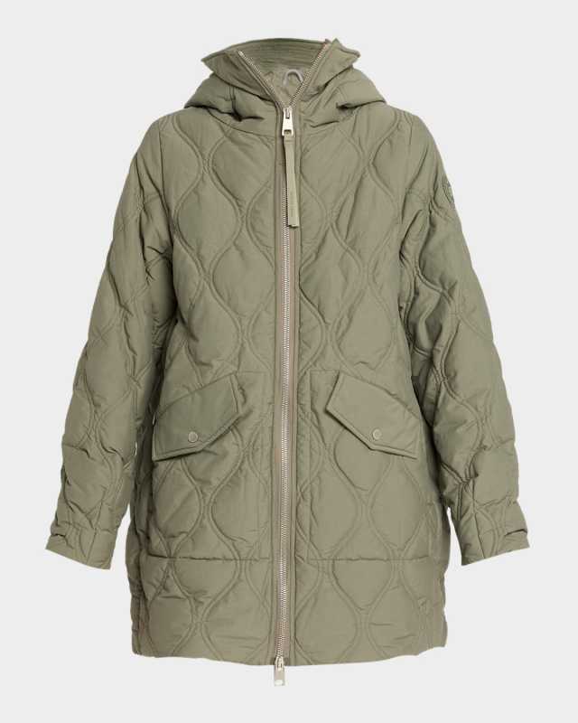 Alessia Hooded Down Quilted Coat